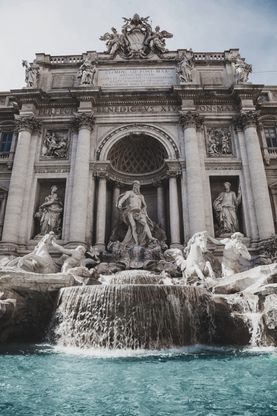Trevi Fountain is a fountain in the Trevi district in Rome, Italy. It is the largest Baroque fountain in the city and one of the most famous fountains in the world.