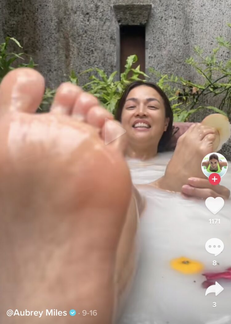 aubrey miles feet
