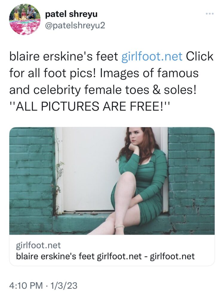 blaire erskine feet