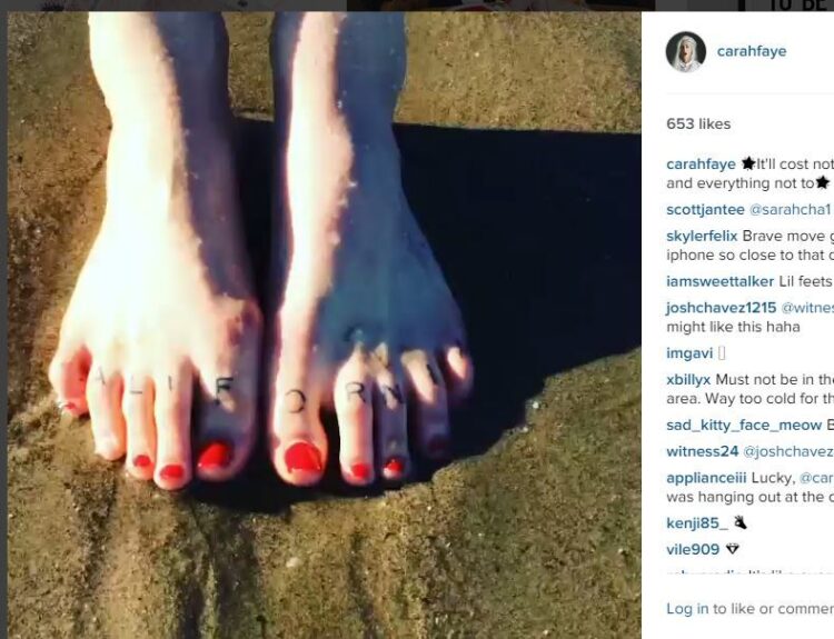 carah faye charnow feet