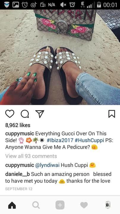 dj cuppy feet