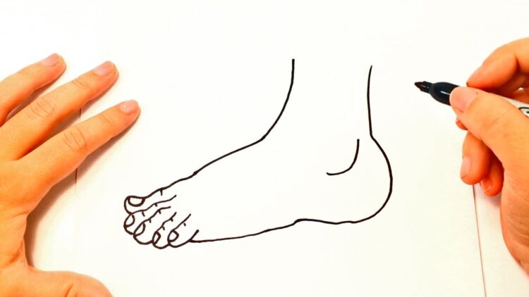 draw so cute feet