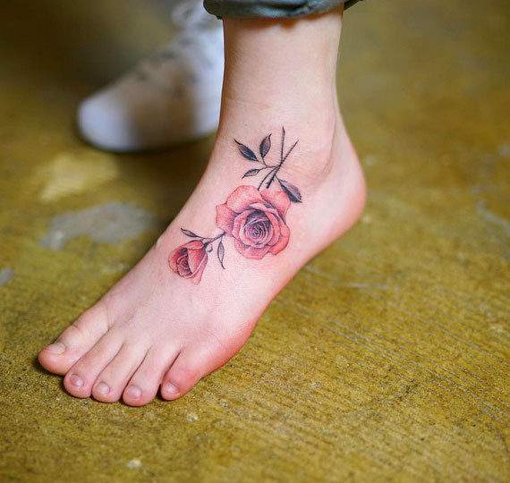 ink rose feet 6