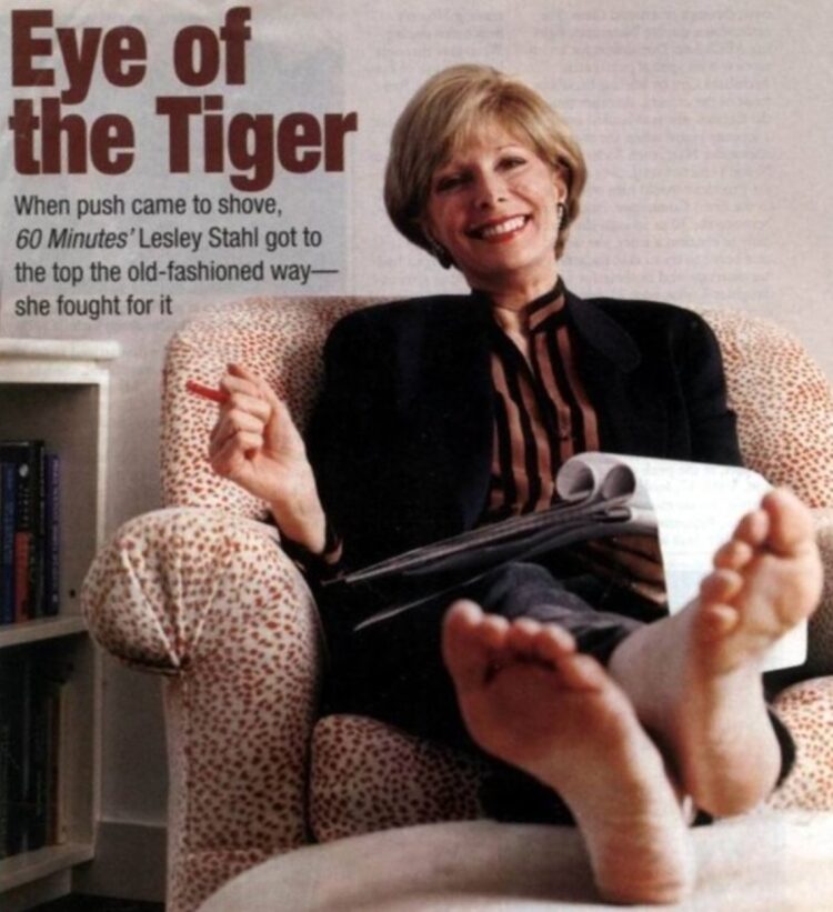 lesley stahl feet