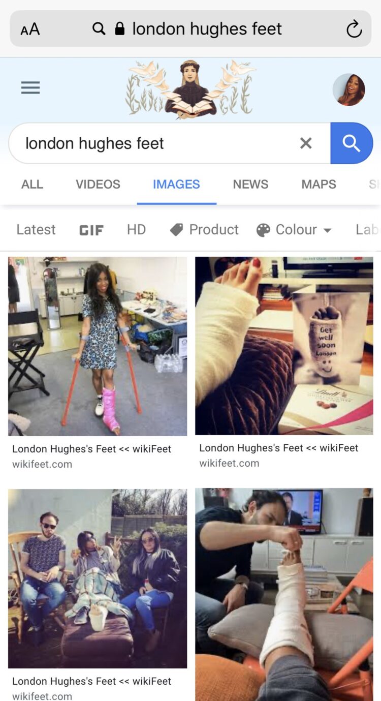 london hughes feet