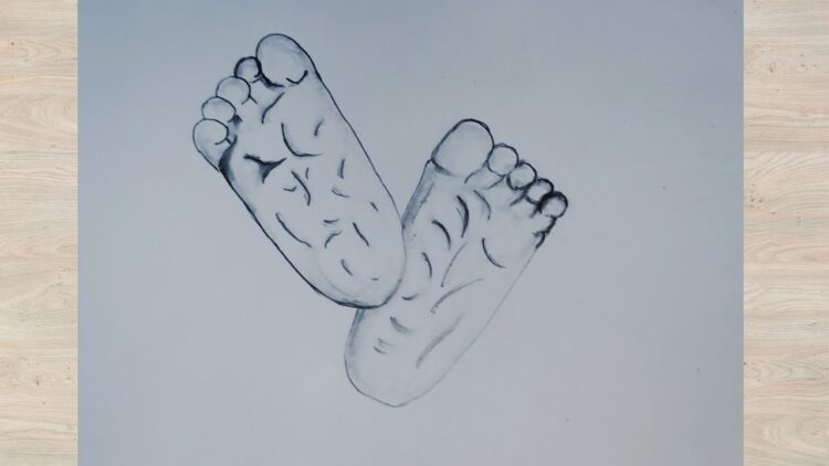 mukta easy drawing feet 2